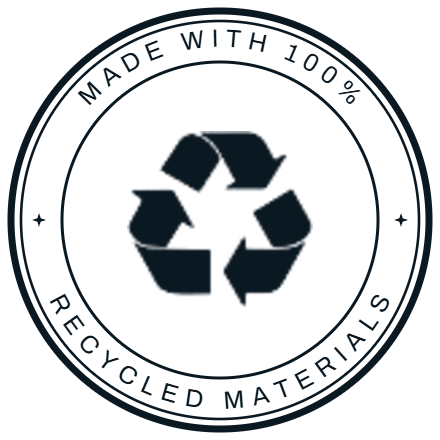 Made with 100% recycled materials
