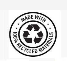 Made with 100% recycled materials